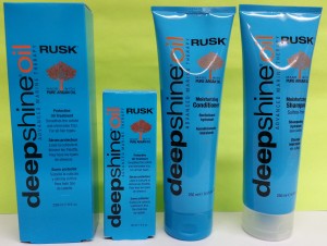 Rusk Deepshine Oil Moisturizing Shampoo & Conditioner & oil with Advanced Marine Therapy